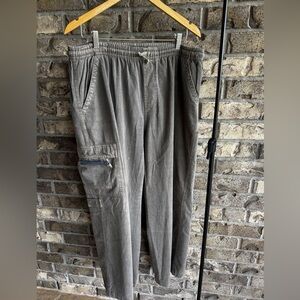 Abercrombie & Fitch Vintage Y2K Cargo Pants XL Drawstring Loose Baggy Gray